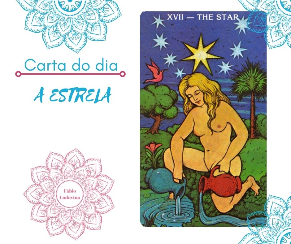 Carta Tarot para 07-09-2024 Ótimo dia para fazer limpezas e curas energéticas. Permita-se ser acolhido pela luz emanada da Estrela, libertando energias negativas e purificando-se com as suas águas renovadas. Fique assim com mais positividade, otimismo e esperança. Fábio Ludovina www.fabioludovina.com