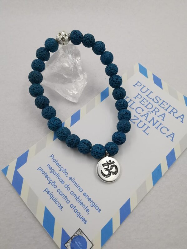 Pulseira Pedra Vulcânica Azul