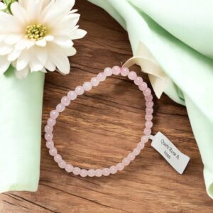 Pulseira de Quartzo Rosa