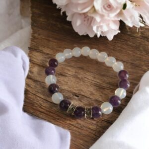 Pulseira Ametista e Opala